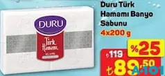 DURU TÜRK HAMAMI BANYO SABUNU 4X200 G